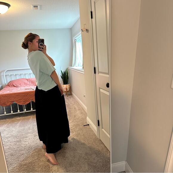 Vintage Black Large Handmade Maxi Skirt Large - Picture 3 of 9